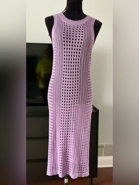 Sleeveless crochet knit Midi Dress 🌷